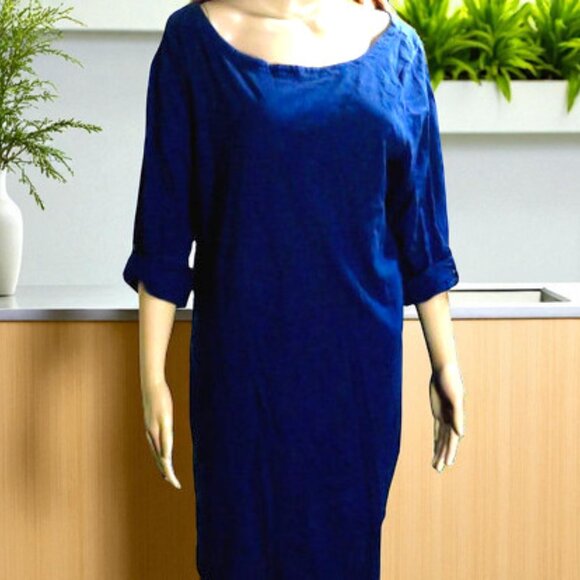 Navy Blue Tee Shirt Dress - Picture 1 of 6